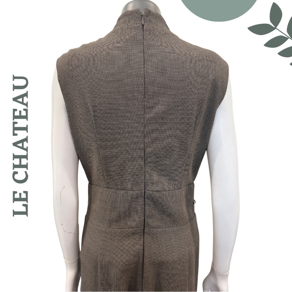 Le Chateau Sleeveless Jumpsuit Wide Leg Taupe Brown Small - Picture 8 of 10